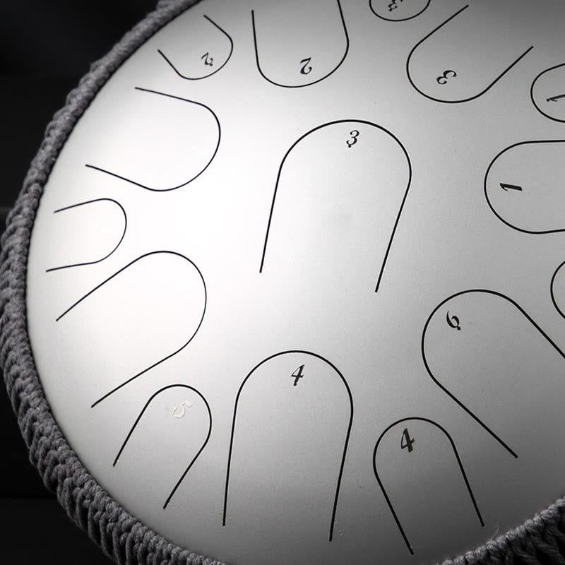 Buddha Stones Steel Tongue Drum Sound Healing Mindfulness Meditation Drum Kit 15 Note 14 Inch Percussion Instrument