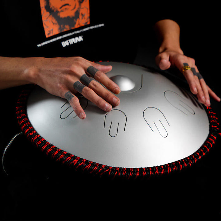 Buddha Stones Steel Tongue Drum Sound Healing Yoga Meditation Kit 9 Note 15 Inch Handpan Instrument