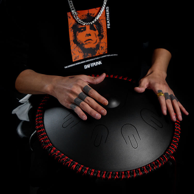 Buddha Stones Steel Tongue Drum Sound Healing Yoga Meditation Kit 9 Note 15 Inch Handpan Instrument