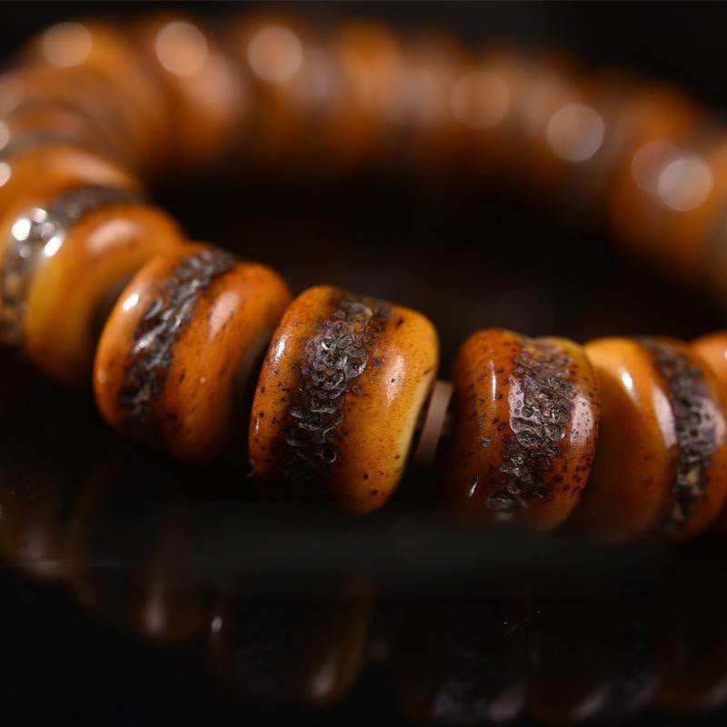 BWOOOH Vintage Tibetan Bone Beads Skull Balance Bracelet
