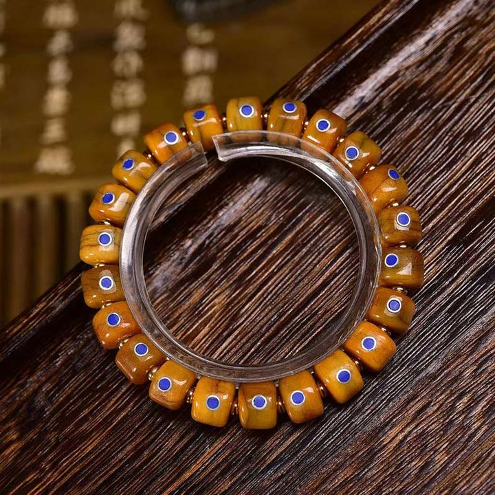 BWOOOH Vintage Tibetan Bone Beads Braided Rope Positive Balance Bracelet