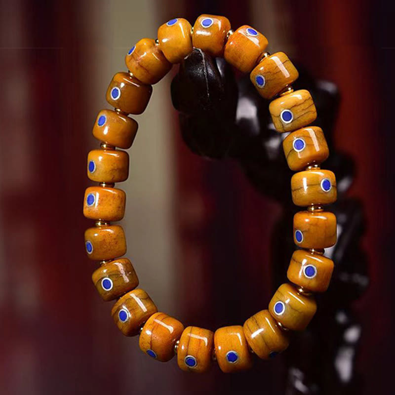 BWOOOH Vintage Tibetan Bone Beads Braided Rope Positive Balance Bracelet