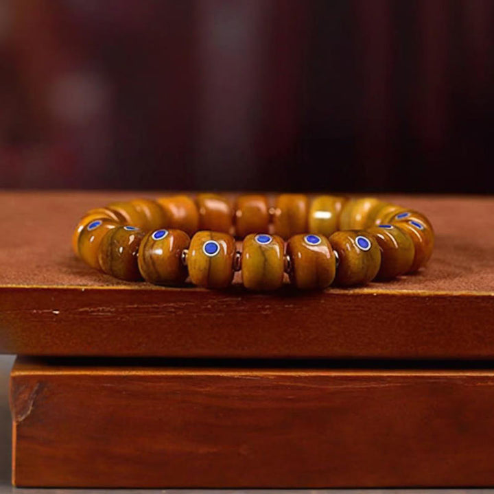 BWOOOH Vintage Tibetan Bone Beads Braided Rope Positive Balance Bracelet