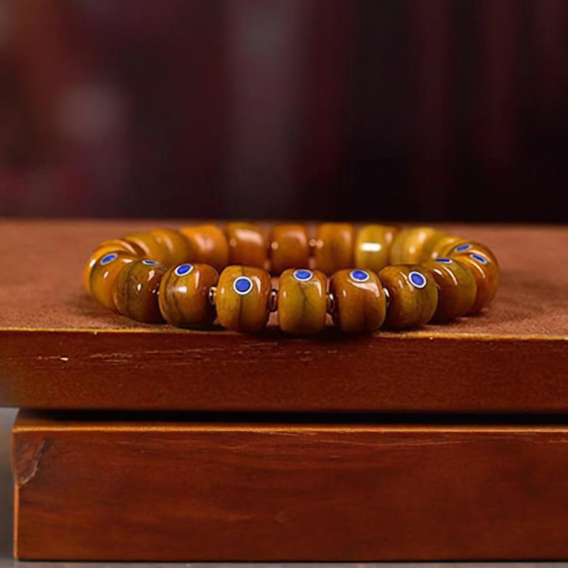 BWOOOH Vintage Tibetan Bone Beads Braided Rope Positive Balance Bracelet