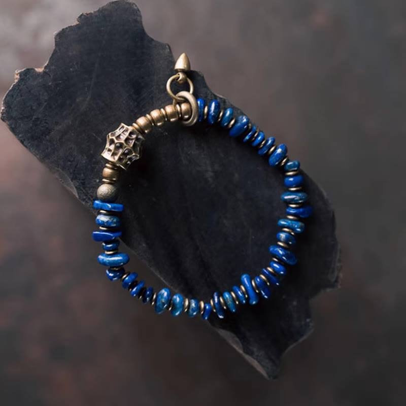BWOOOH Vintage Irregular Shape Design Lazurite Positive Bracelet