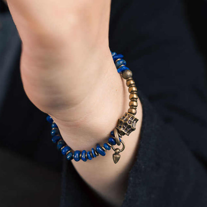 BWOOOH Vintage Irregular Shape Design Lazurite Positive Bracelet