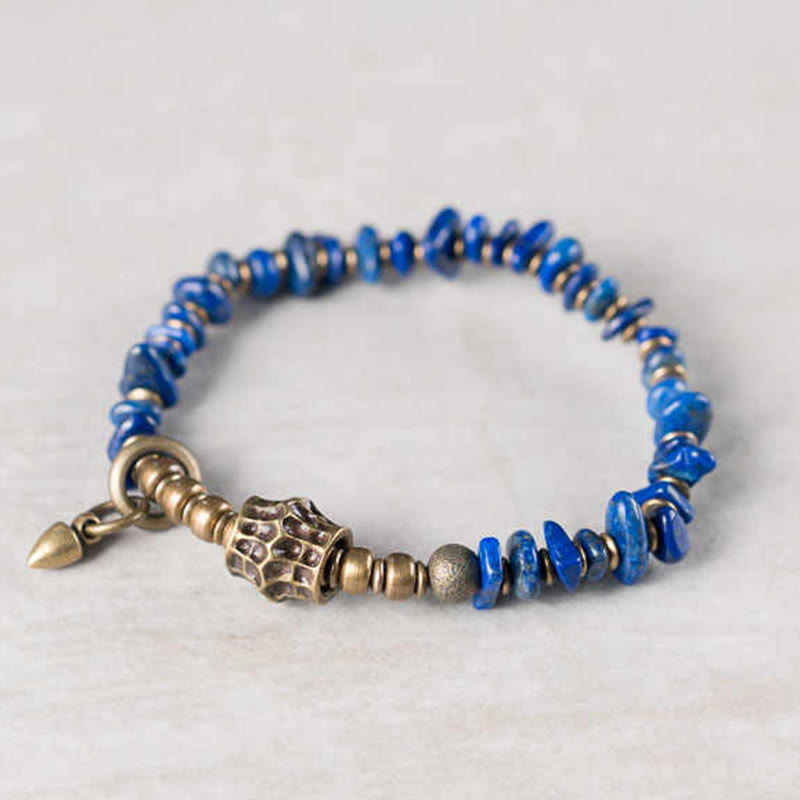 BWOOOH Vintage Irregular Shape Design Lazurite Positive Bracelet