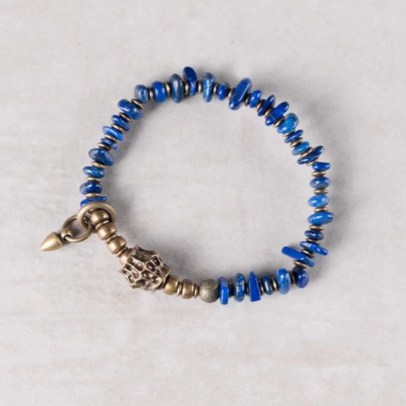BWOOOH Vintage Irregular Shape Design Lazurite Positive Bracelet