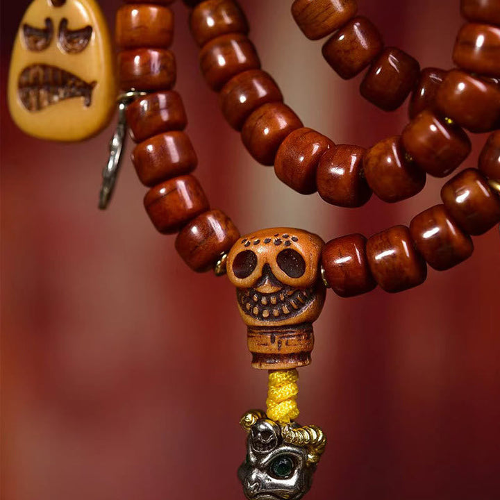 Buddha Stones Tibet 108 Beads Bone Beads Dzi Bead Strength Mala