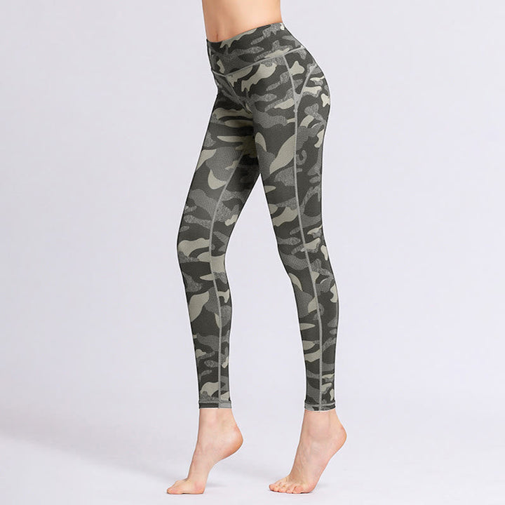 BWOOOH printed yoga leggings - Camo Print Sports Fitness Yoga High Wais