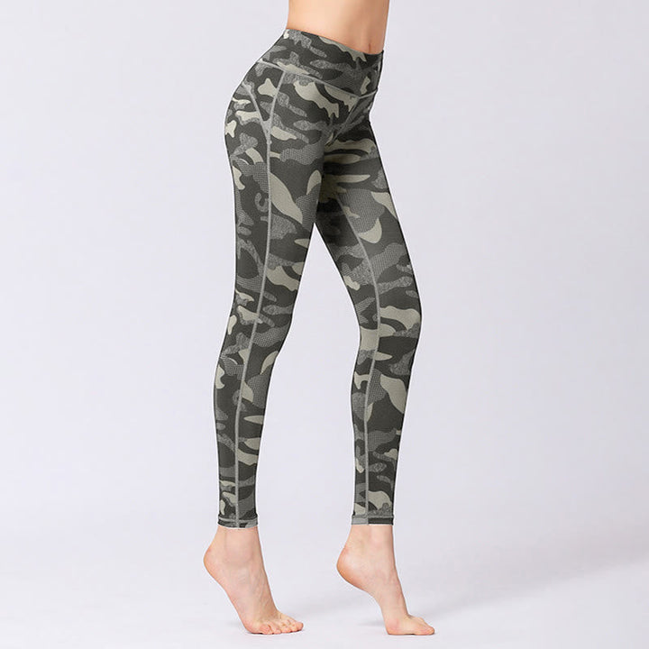 BWOOOH printed yoga leggings - Camo Print Sports Fitness Yoga High Wais