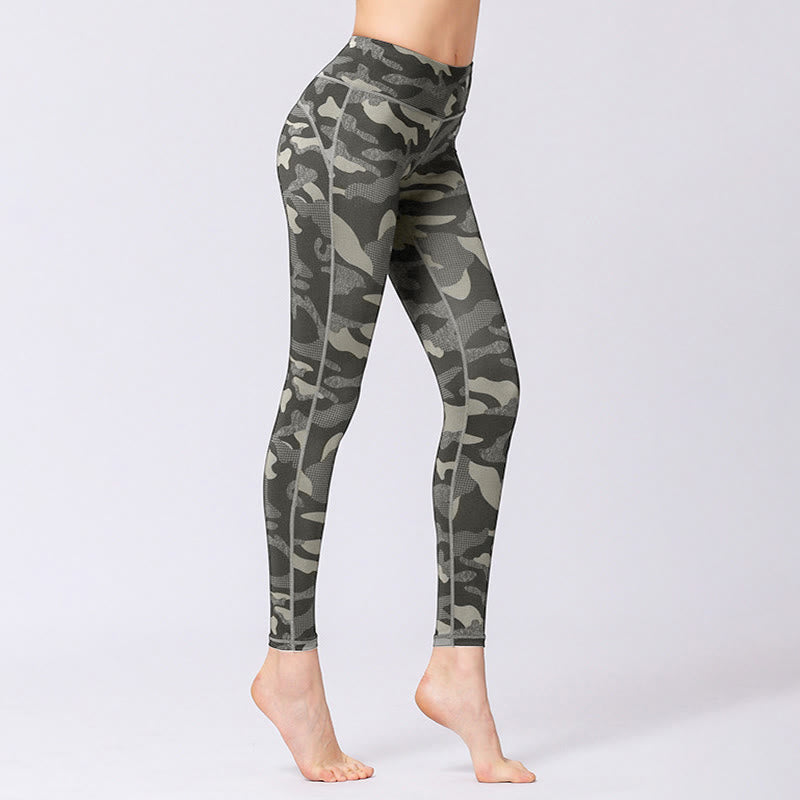 BWOOOH printed yoga leggings - Camo Print Sports Fitness Yoga High Wais