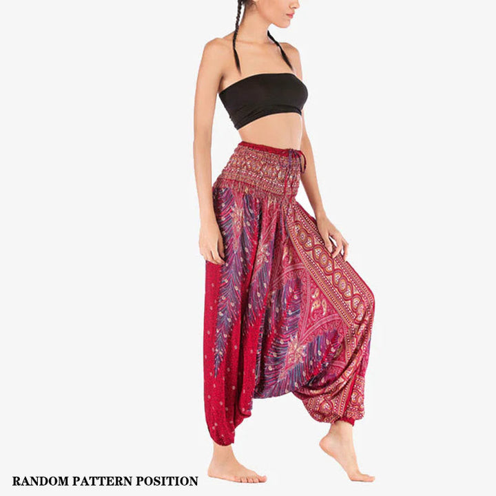 BWOOOH printed harem pants - Two Style Wear Feathers Geometric Patter