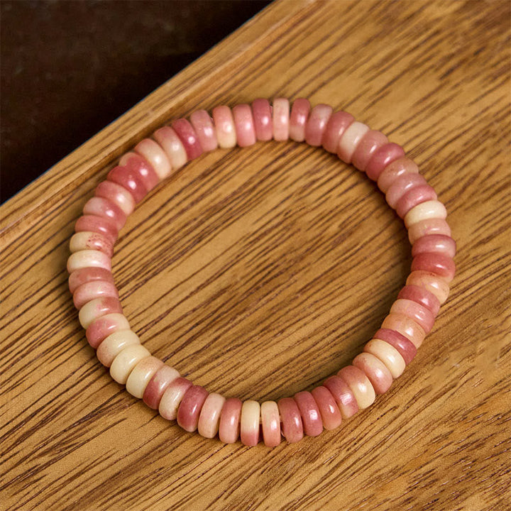 BWOOOH Natural Tibetan Camel Bone Purple Blood Beads Keep Away Evil Spirits Bracelet