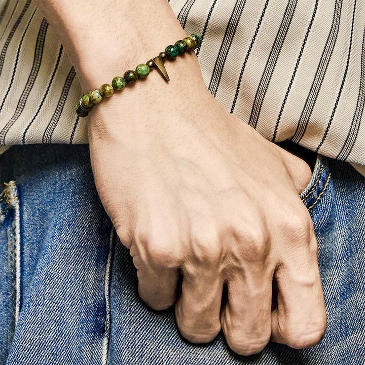 BWOOOH Vintage Distressed Design Turquoise Copper Balance Bracelet