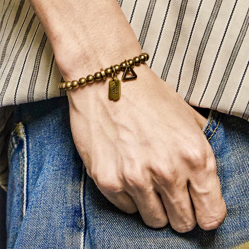 BWOOOH Retro Pure Copper Brass Luck Bracelet