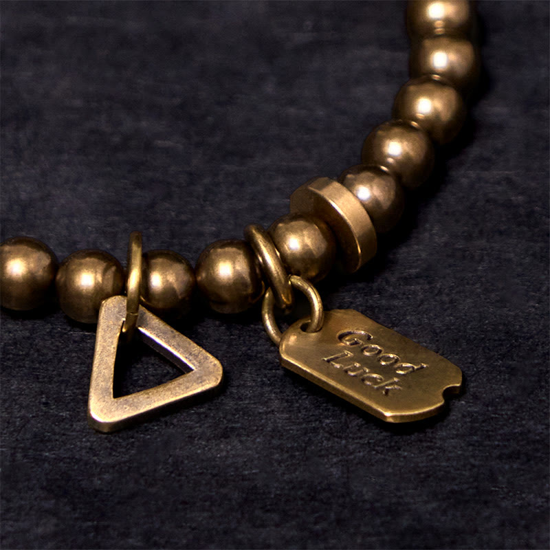 BWOOOH Retro Pure Copper Brass Luck Bracelet