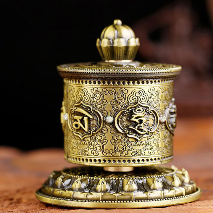 Buddha Stones Tibetan Blessing Prayer Wheel Car Decoration