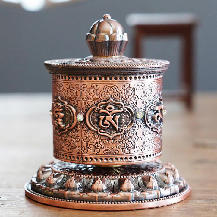 Buddha Stones Tibetan Blessing Prayer Wheel Car Decoration