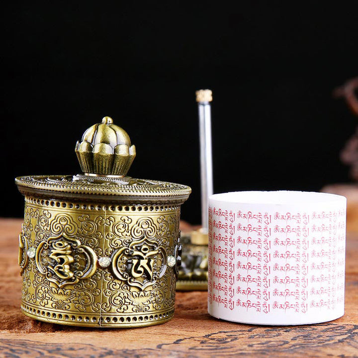 Buddha Stones Tibetan Blessing Prayer Wheel Car Decoration