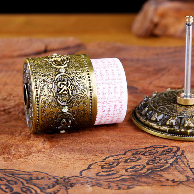 Buddha Stones Tibetan Blessing Prayer Wheel Car Decoration