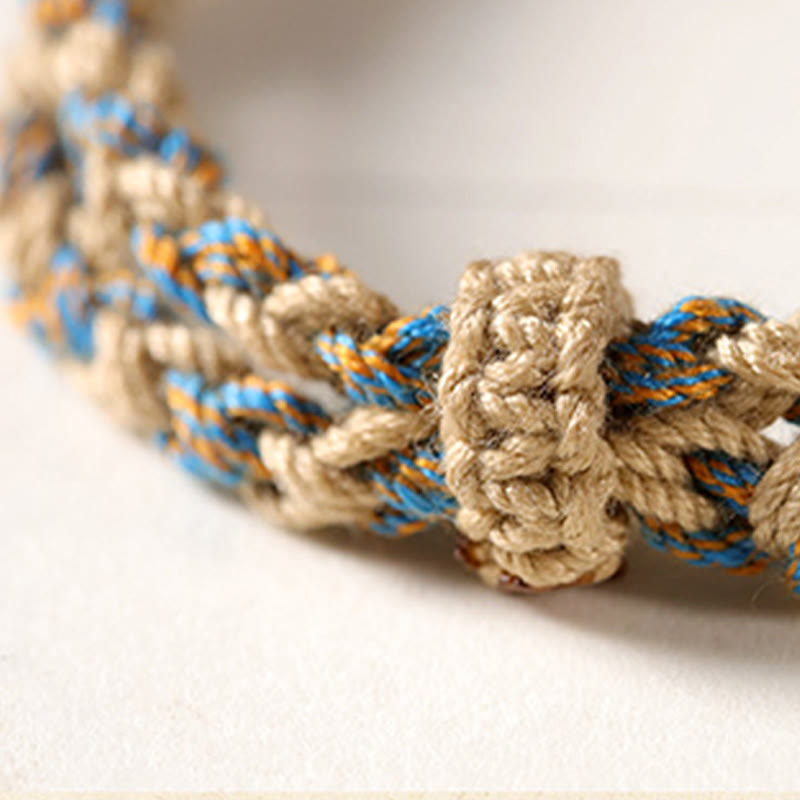 BWOOOH Handmade Tibetan Dzi Bead Wealth Protection Braide