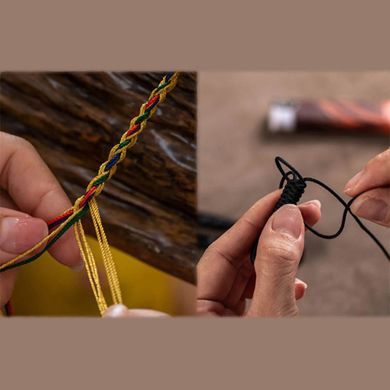 BWOOOH Handcrafted Tibetan Nine-eye Dzi Bead Protection R
