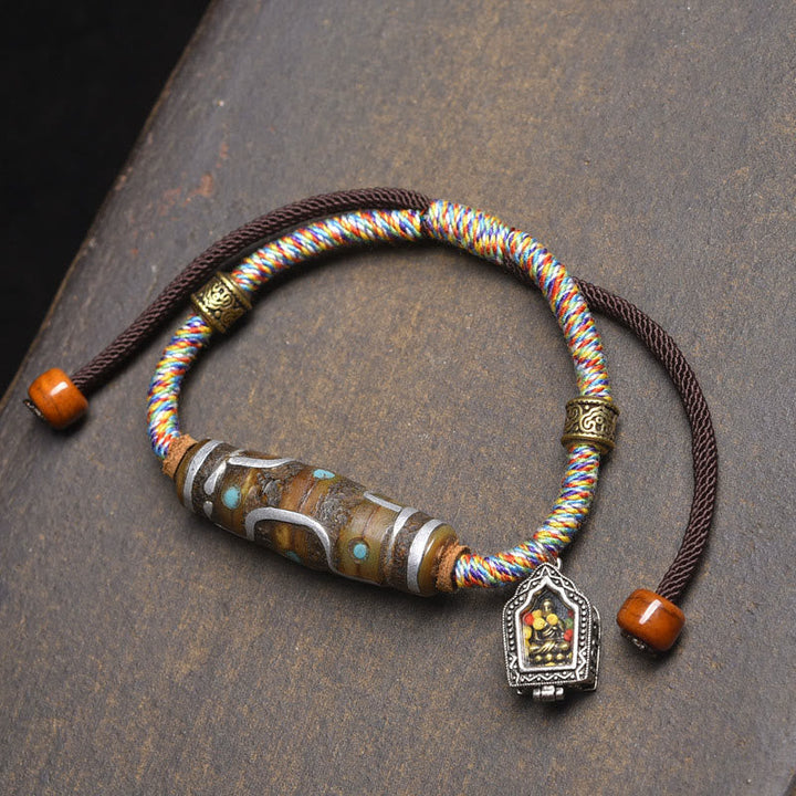 BWOOOH Handcrafted Tibetan Nine-eye Dzi Bead Protection R