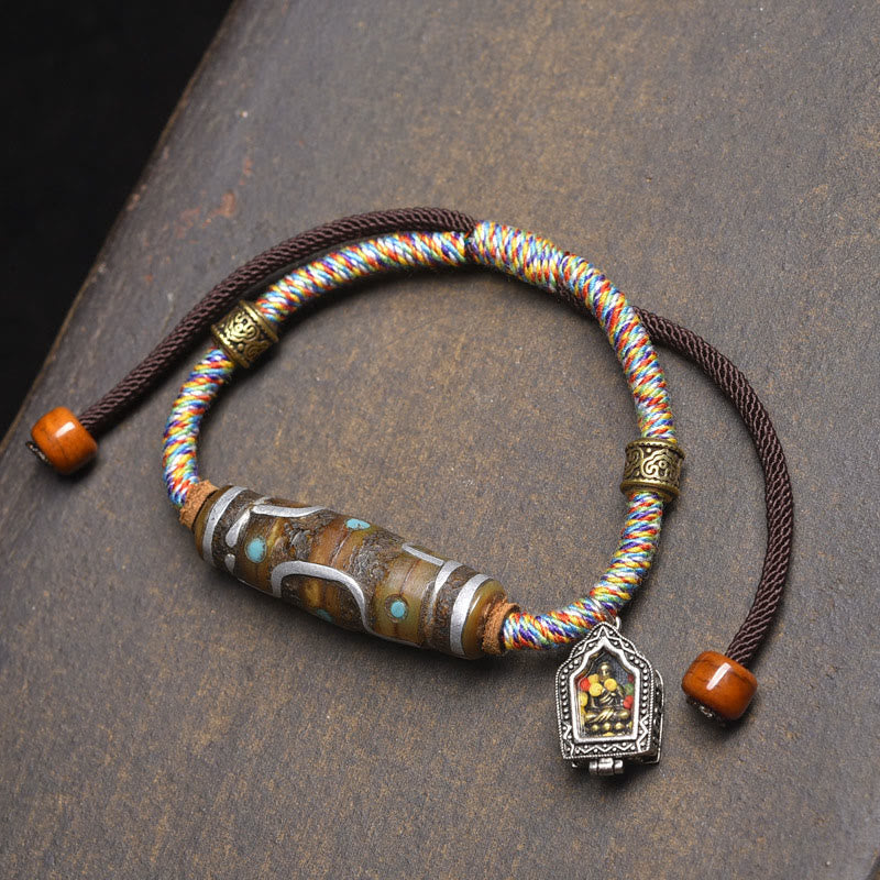 BWOOOH Handcrafted Tibetan Nine-eye Dzi Bead Protection R