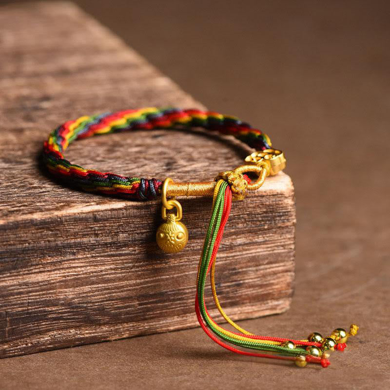 BWOOOH Tibet Gold Swallowing Beast Family Luck Knot Braid