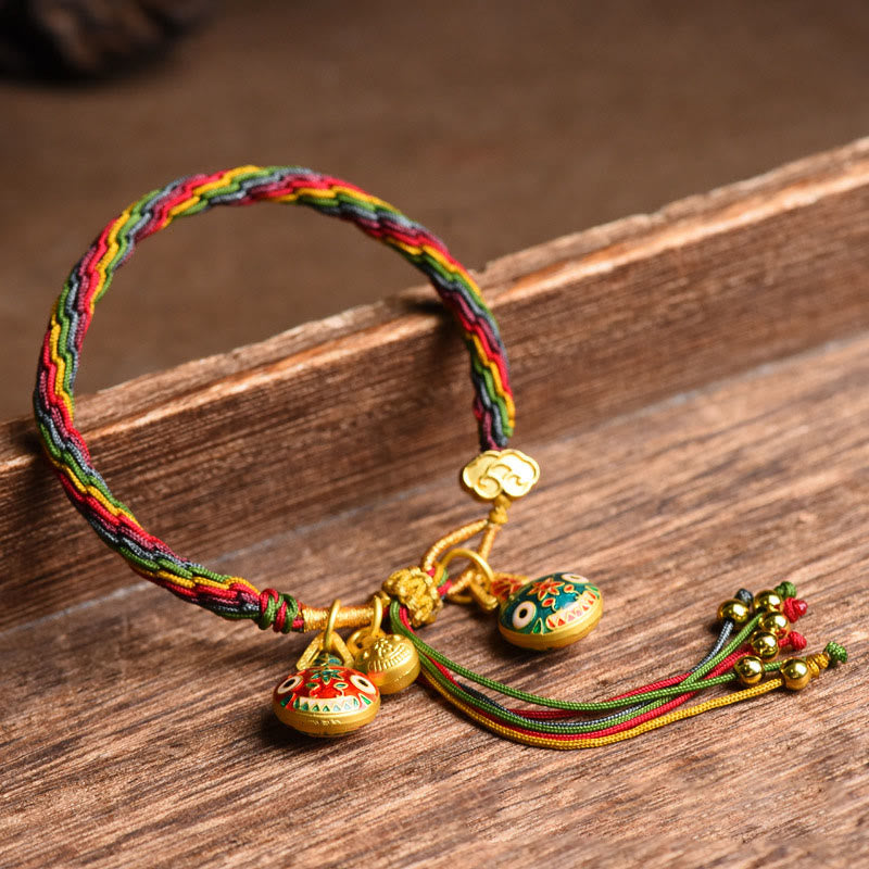 BWOOOH Tibet Gold Swallowing Beast Family Luck Knot Braid