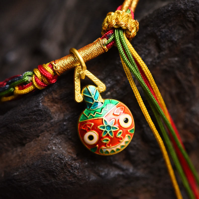 BWOOOH Tibet Gold Swallowing Beast Family Luck Knot Braid