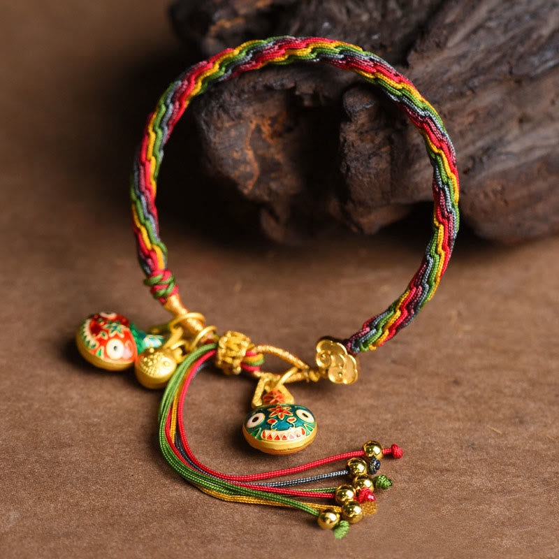 BWOOOH Tibet Gold Swallowing Beast Family Luck Knot Braid