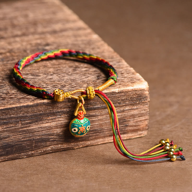 BWOOOH Tibet Gold Swallowing Beast Family Luck Knot Braid