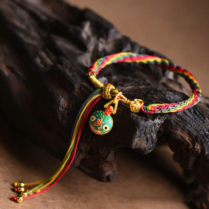 BWOOOH Tibet Gold Swallowing Beast Family Luck Knot Braid