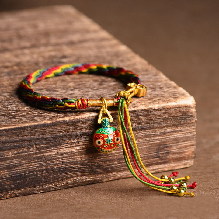 BWOOOH Tibet Gold Swallowing Beast Family Luck Knot Braid
