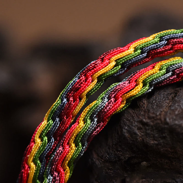 BWOOOH Tibet Gold Swallowing Beast Family Luck Knot Braid