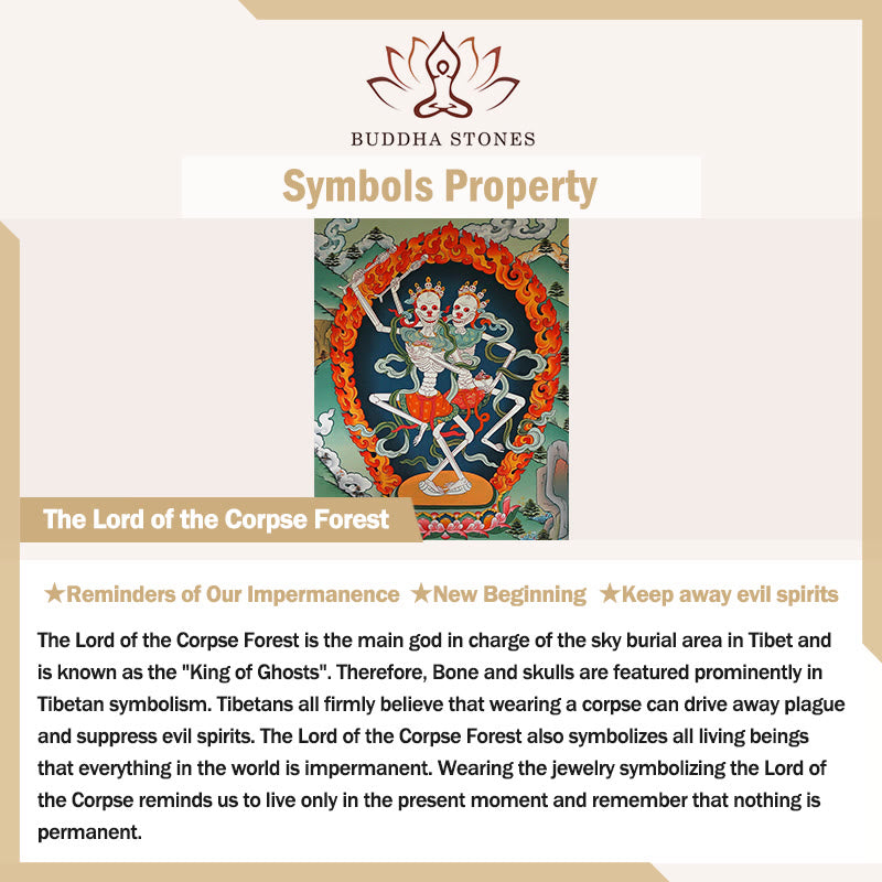 Buddha Stones Tibetan Dzi Bead The Lord of the Corpse Forest Protection Bracelet