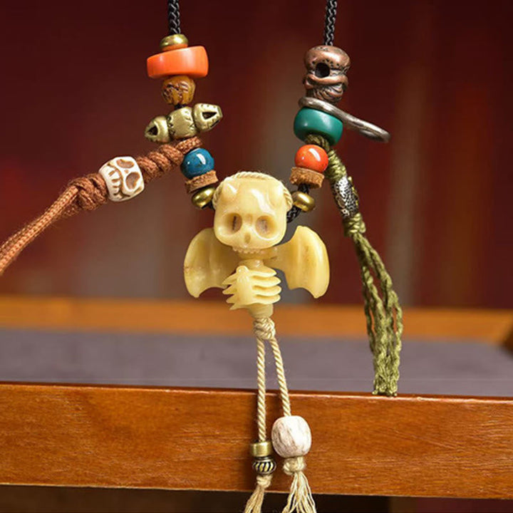 BWOOOH Tibetan Skull The Lord of the Corpse Forest New Beginning Rope Necklace Pendant