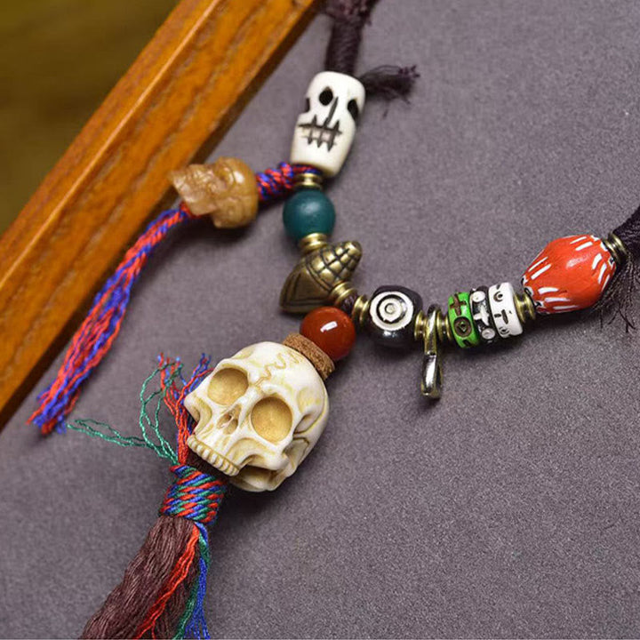 BWOOOH Tibetan Skull The Lord Of The Corpse Forest Keep Away Evil Spirits Necklace Pendant