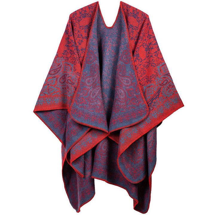 Buddha Stones Tibetan Color Contrast Design Paisley Floral Pattern Cozy Scarf Unisex Shawl