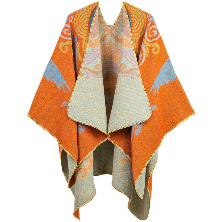 BWOOOH Tibetan Open Front Auspicious Cloud Crane Pattern 