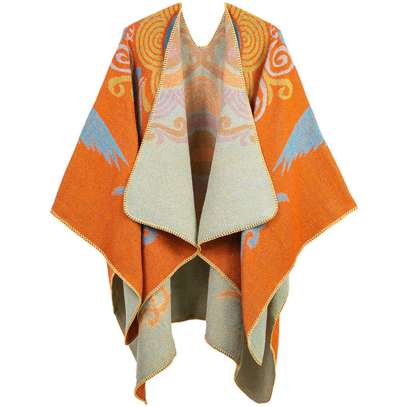BWOOOH Tibetan Open Front Auspicious Cloud Crane Pattern 