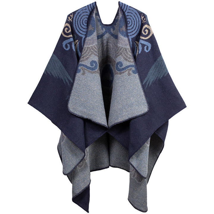 BWOOOH Tibetan Open Front Auspicious Cloud Crane Pattern 