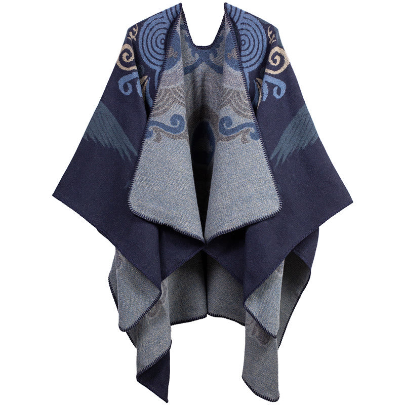 BWOOOH Tibetan Open Front Auspicious Cloud Crane Pattern 