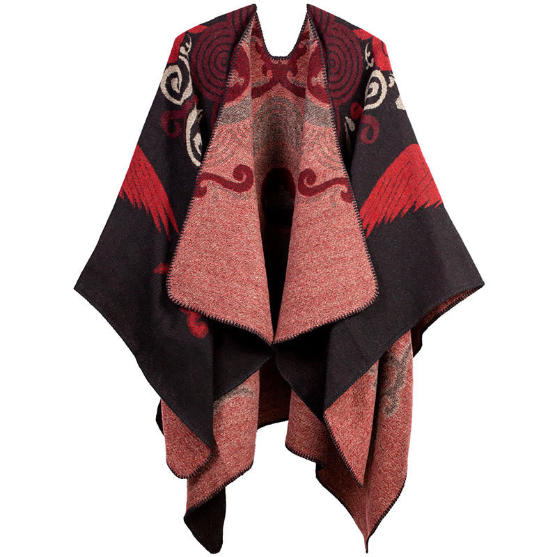 BWOOOH Tibetan Open Front Auspicious Cloud Crane Pattern 