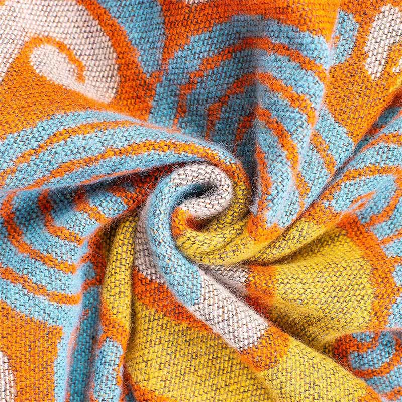 BWOOOH Tibetan Open Front Auspicious Cloud Crane Pattern 
