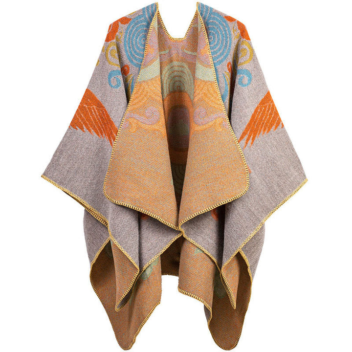 BWOOOH Tibetan Open Front Auspicious Cloud Crane Pattern 