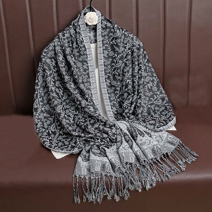 BWOOOH Tibetan Jacquard Paisley Flower Pattern Color Cont