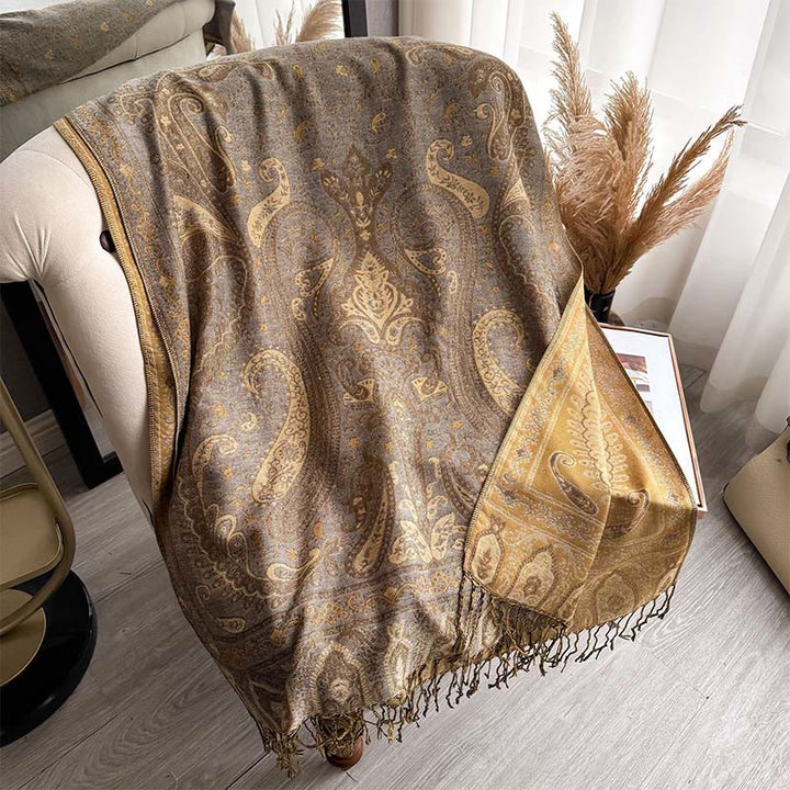 BWOOOH Spring Floral Paisley Pattern Scarf Shawl With Tas